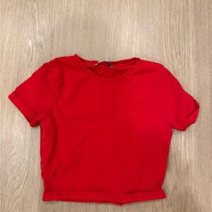 Zara Vibrant Red Crop Top